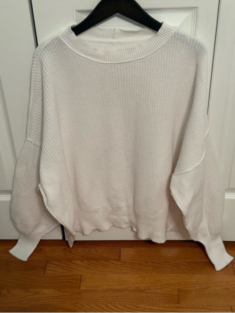 Aerie Ribbed Oversized Tunic Sweater in White